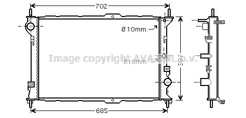 AVA QUALITY COOLING Радиатор, охлаждение двигателя FD2381